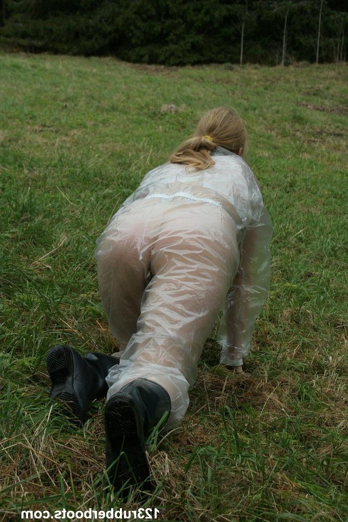 20P Rubber boots and rainwear fetish