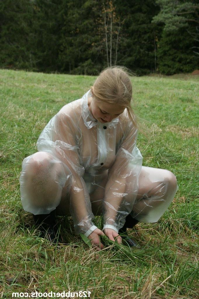 20P Rubber boots and rainwear fetish