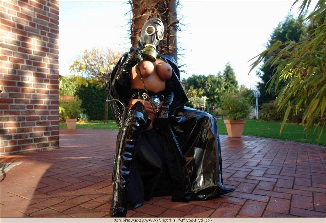 12P Fetish Barbara with bonded tits wearing gas mask