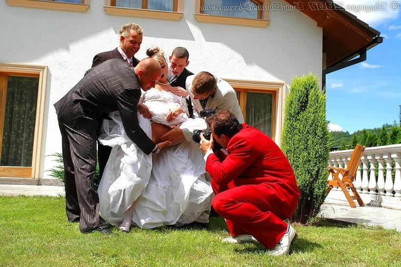 19P Blonde bride getting jizzed and pissed on by wedding guests