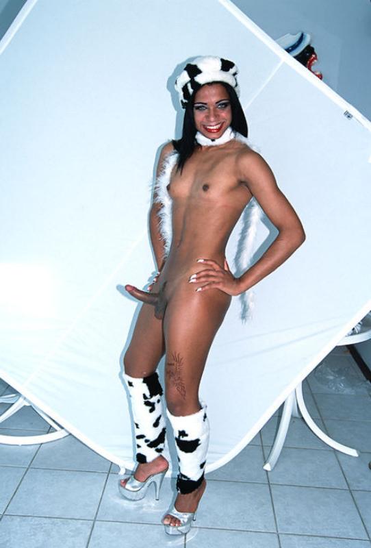 20P Gifted tranny posing on high heels