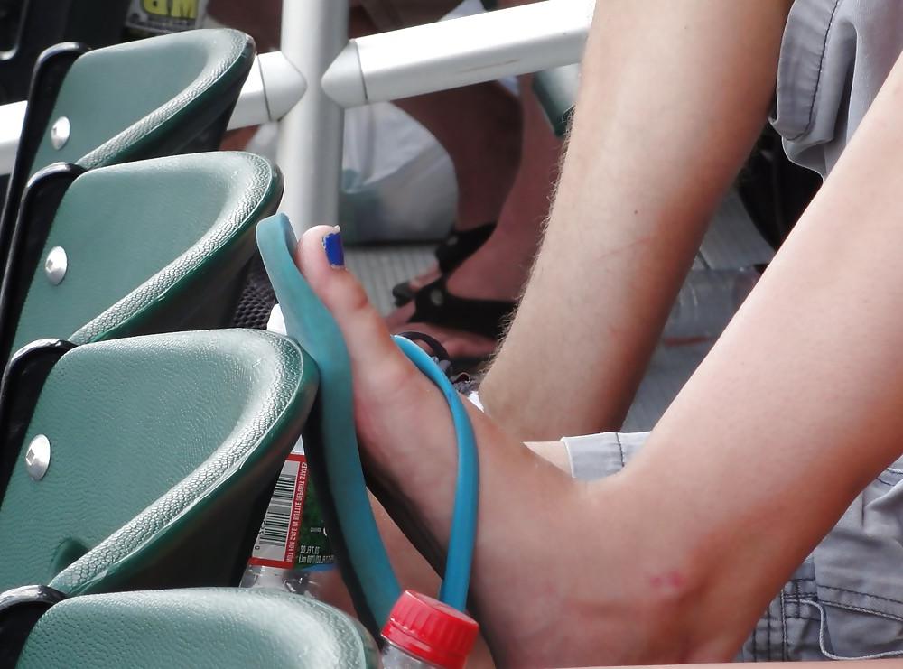 25P Candid feet at the ballpark