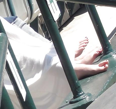 25P Candid feet at the ballpark