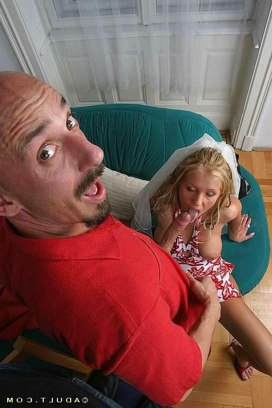 16P Dirty blonde bride giving blowjob and fucking