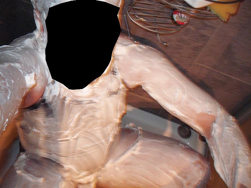 11P Play with shaving cream in swimsuit