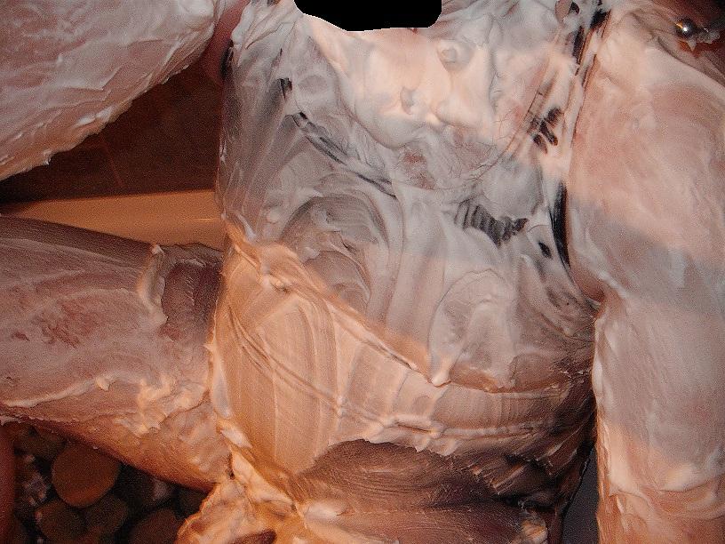 11P Play with shaving cream in swimsuit