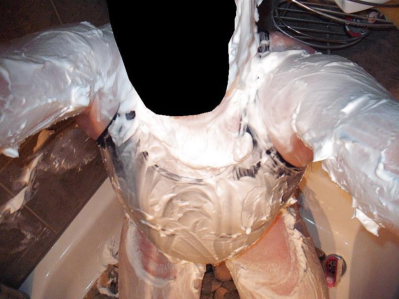 11P Play with shaving cream in swimsuit