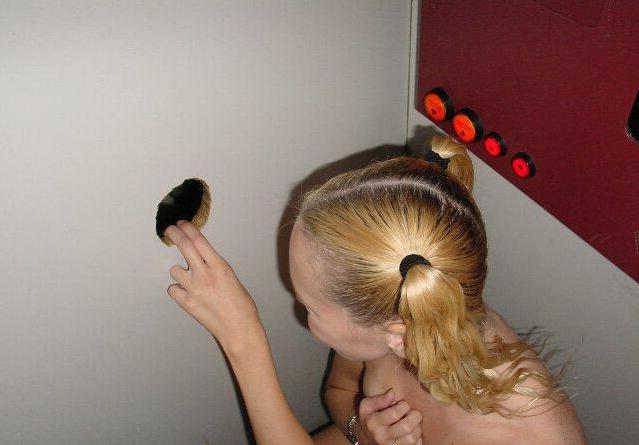 15P Nympho blonde sucks a lot of dicks through a gloryhole