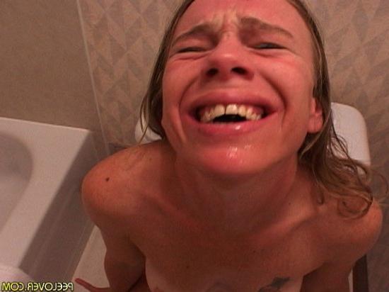 15P Nasty blonde piss drinker