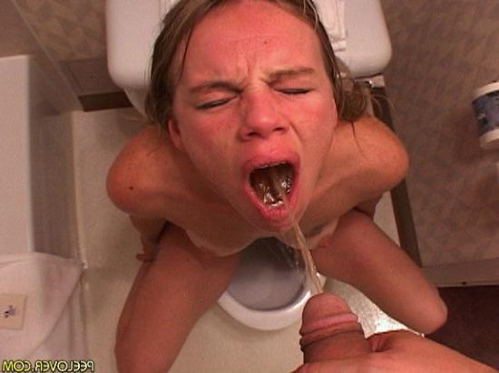 15P Nasty blonde piss drinker