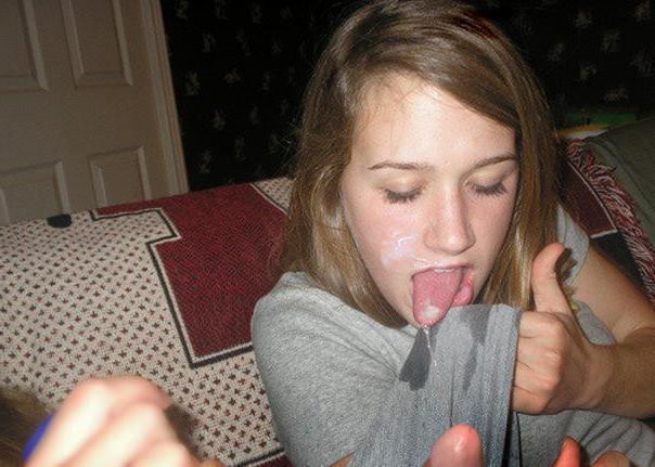 15P Teen gfs get blasted with cum and jizz facials