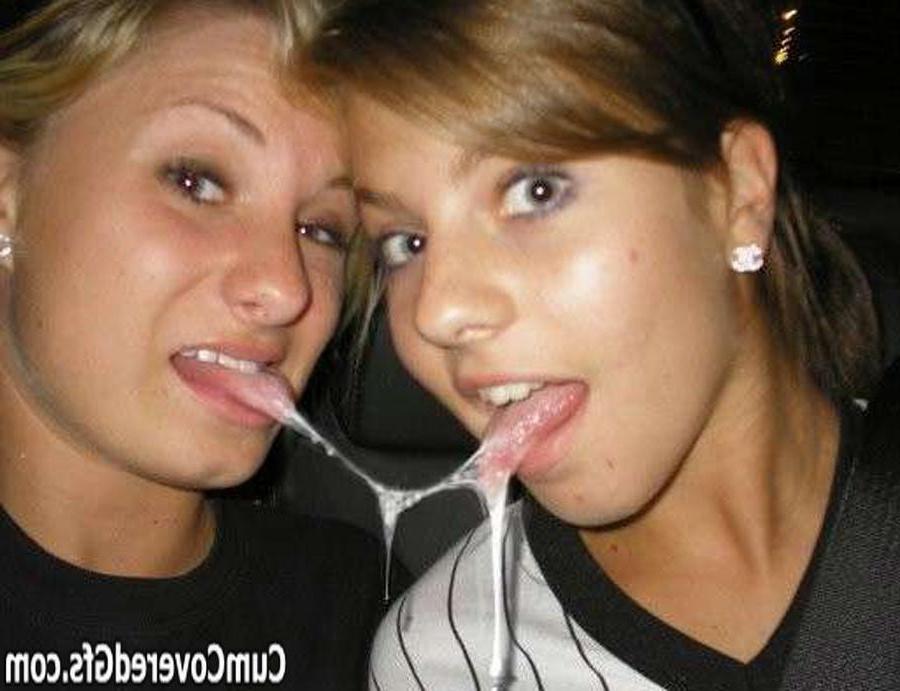 14P Teenie-Freundinnen werden mit Sperma und Sperma ins Gesicht gespritzt