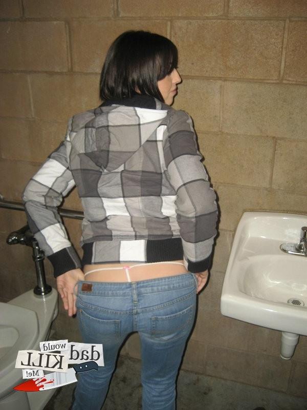 11P public toilet strip tease girl