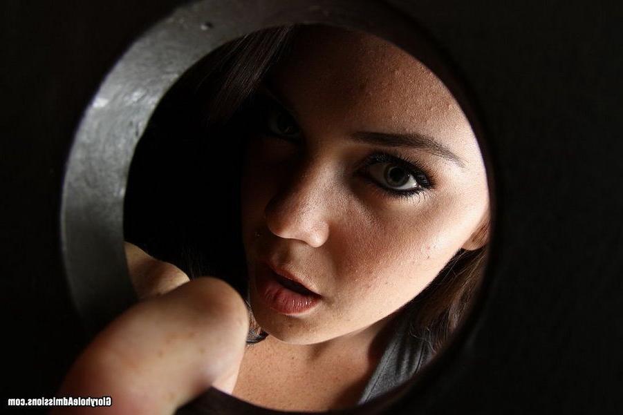 16P Busty brunette Alison Tyler sucks unknown cock gloryhole