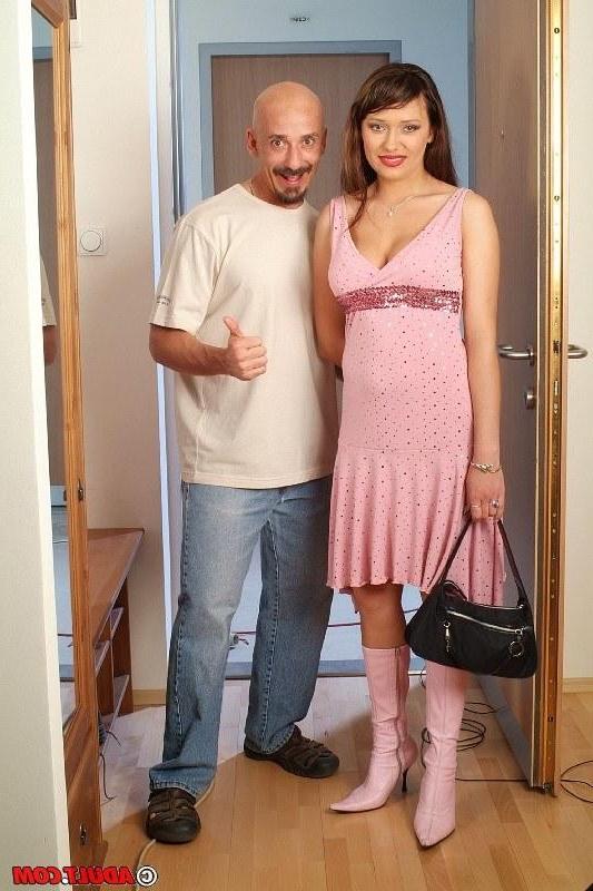 16P beautiful brunette getting banged in bride costume