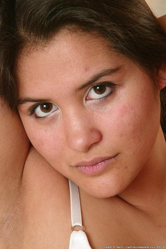 15P Alexia shows off her chunky hairy body while posing on the dryer