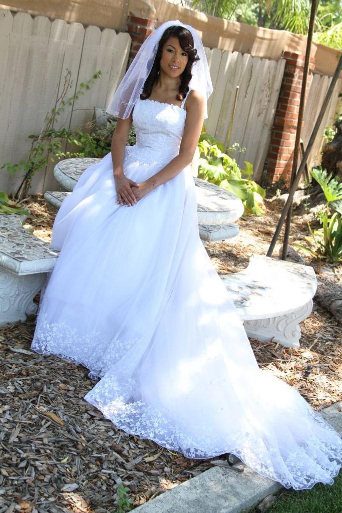 16P Alliyah Sky bride gets banged in veil and white stockings