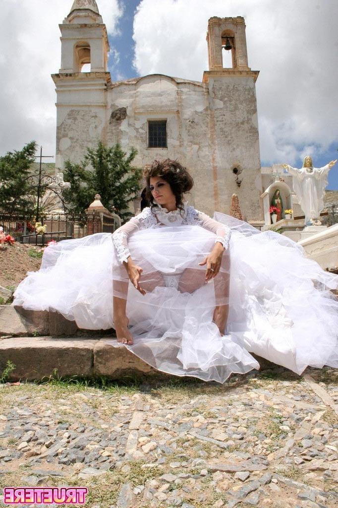 16P Mexican teen bride flashing panties