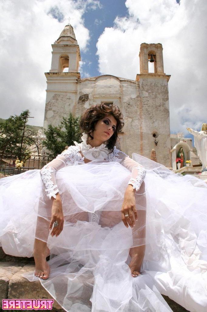 16P Mexican teen bride flashing panties