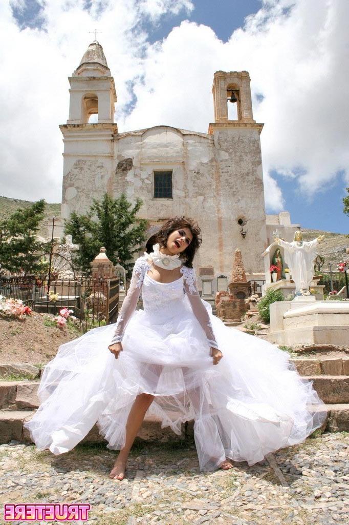 16P Mexican teen bride flashing panties