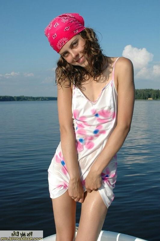 15P Nasty teen girl in wet panties posing