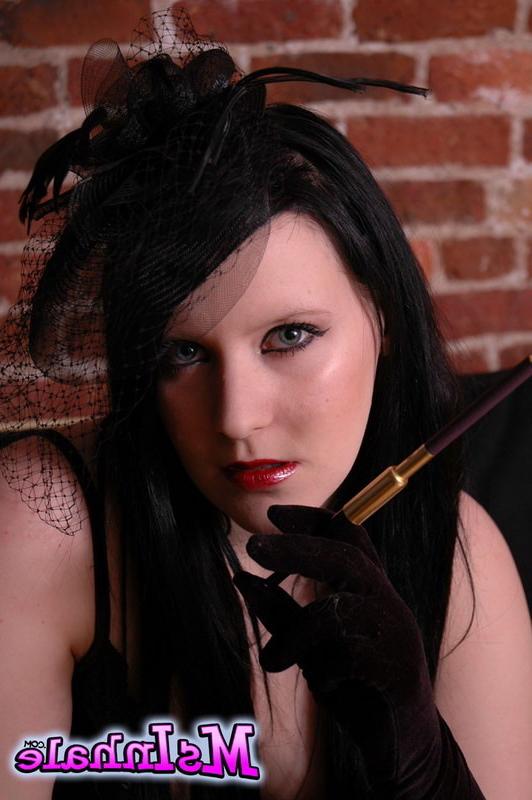 16P goth girl smoking a cigarette