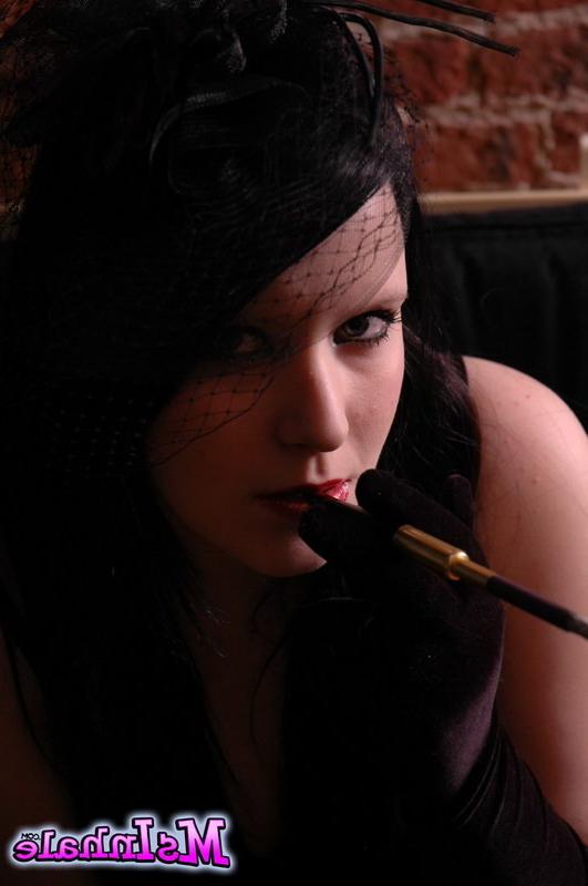 16P goth girl smoking a cigarette