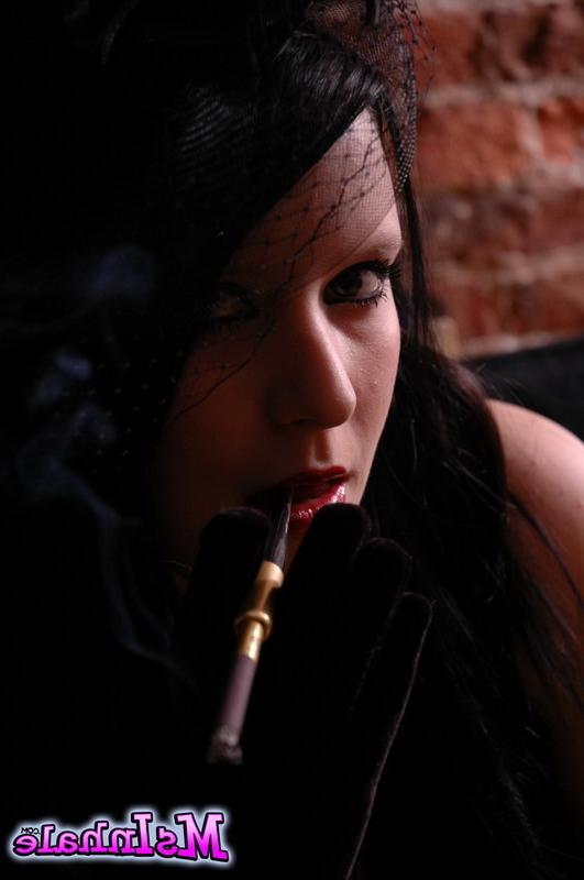 16P goth girl smoking a cigarette