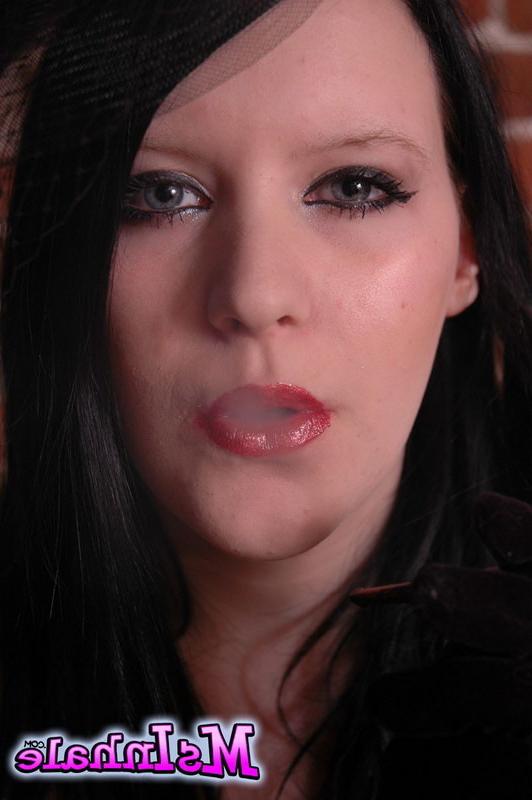 16P goth girl smoking a cigarette