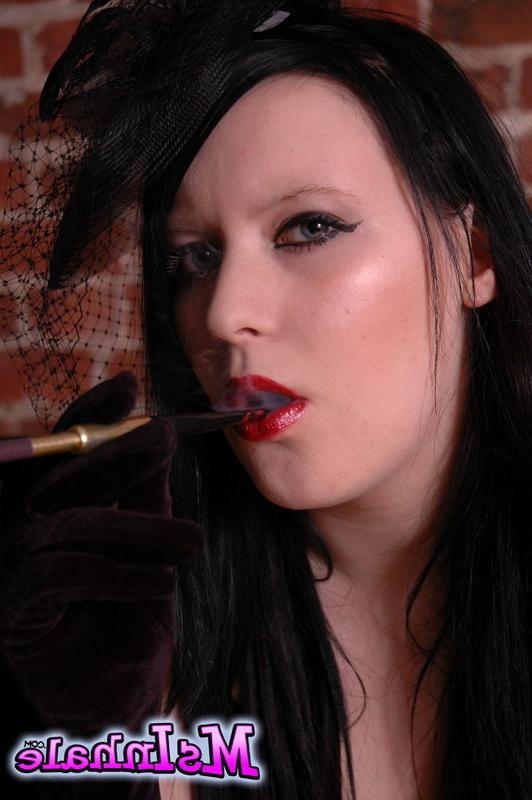 16P goth girl smoking a cigarette