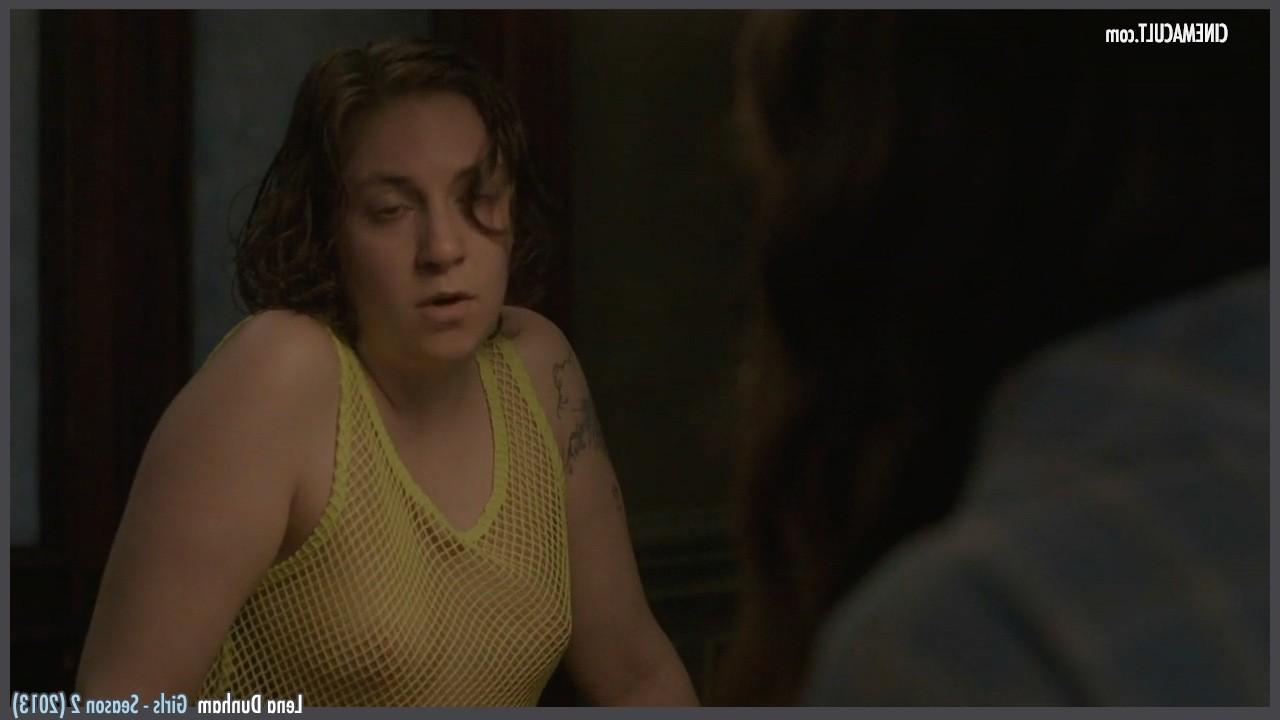 10P Chubby actress Lena Dunham nude scenes from Girls