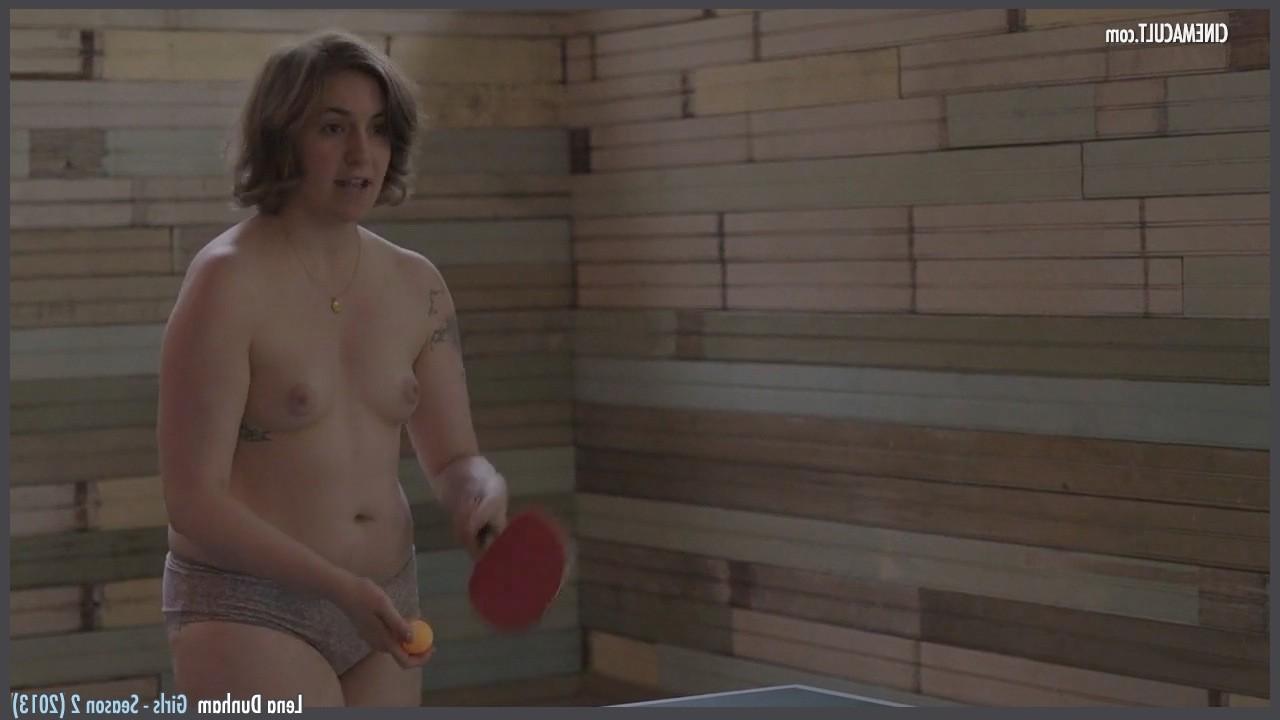 10P Chubby actress Lena Dunham nude scenes from Girls