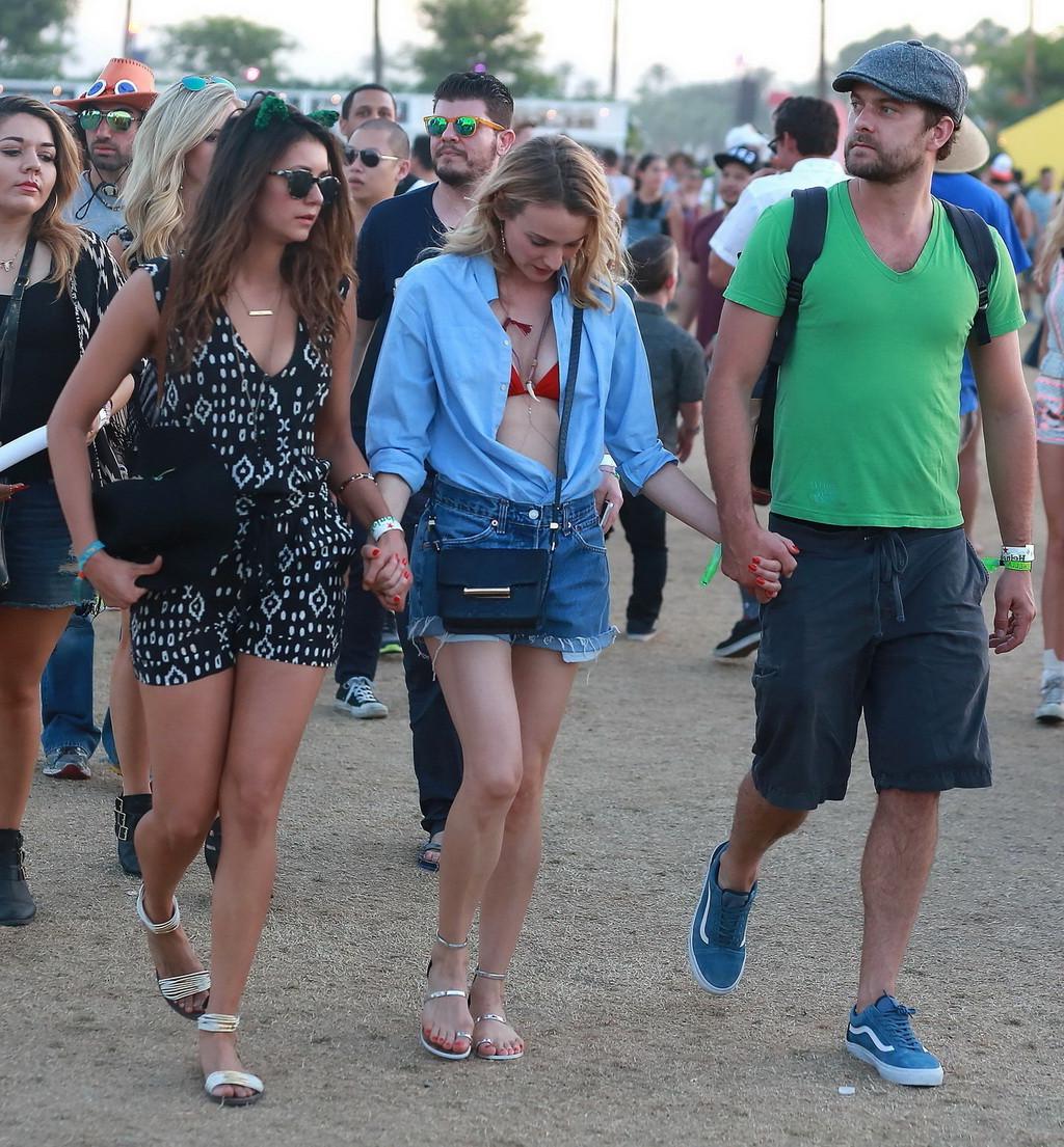 16P Nina Dobrev and Diane Kruger cleavy and leggy at Coachella Music Festival Weeken