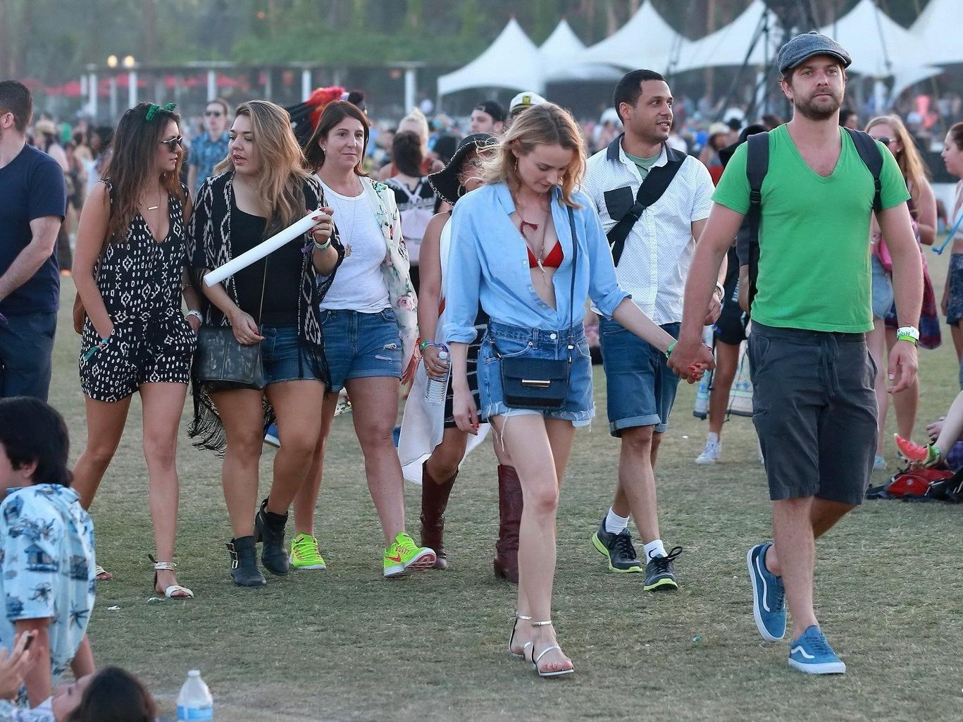 16P Nina Dobrev and Diane Kruger cleavy and leggy at Coachella Music Festival Weeken