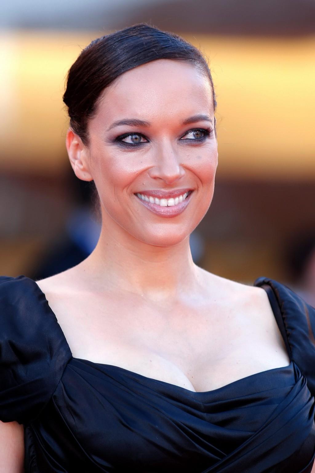 9P Carmen Chaplin showing cleavage at the 69th Venice Film Festival opening ceremon