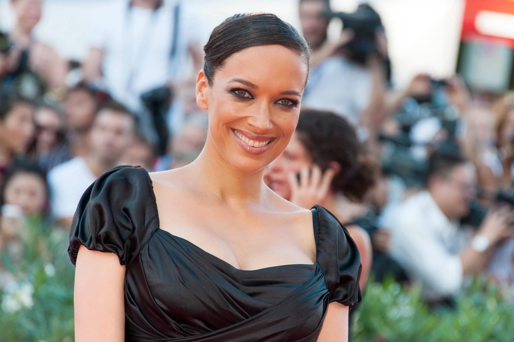 9P Carmen Chaplin showing cleavage at the 69th Venice Film Festival opening ceremon