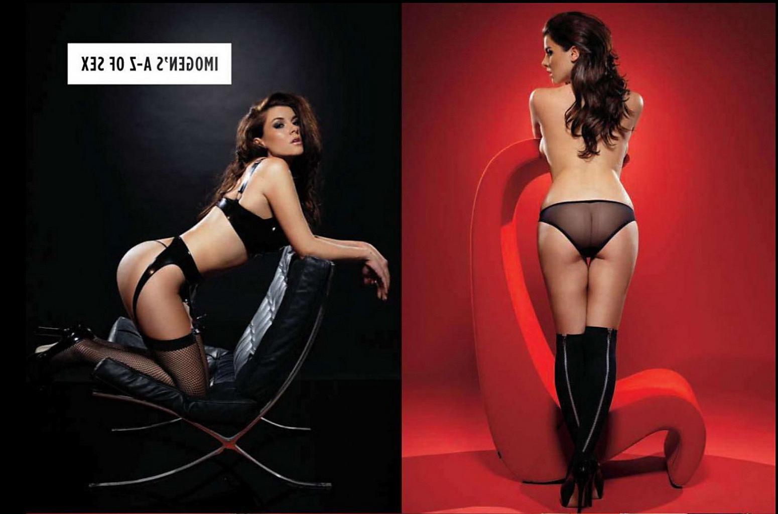 9P Imogen Thomas topless but hiding her big boobs in May 2012 issue of Nuts Magazin