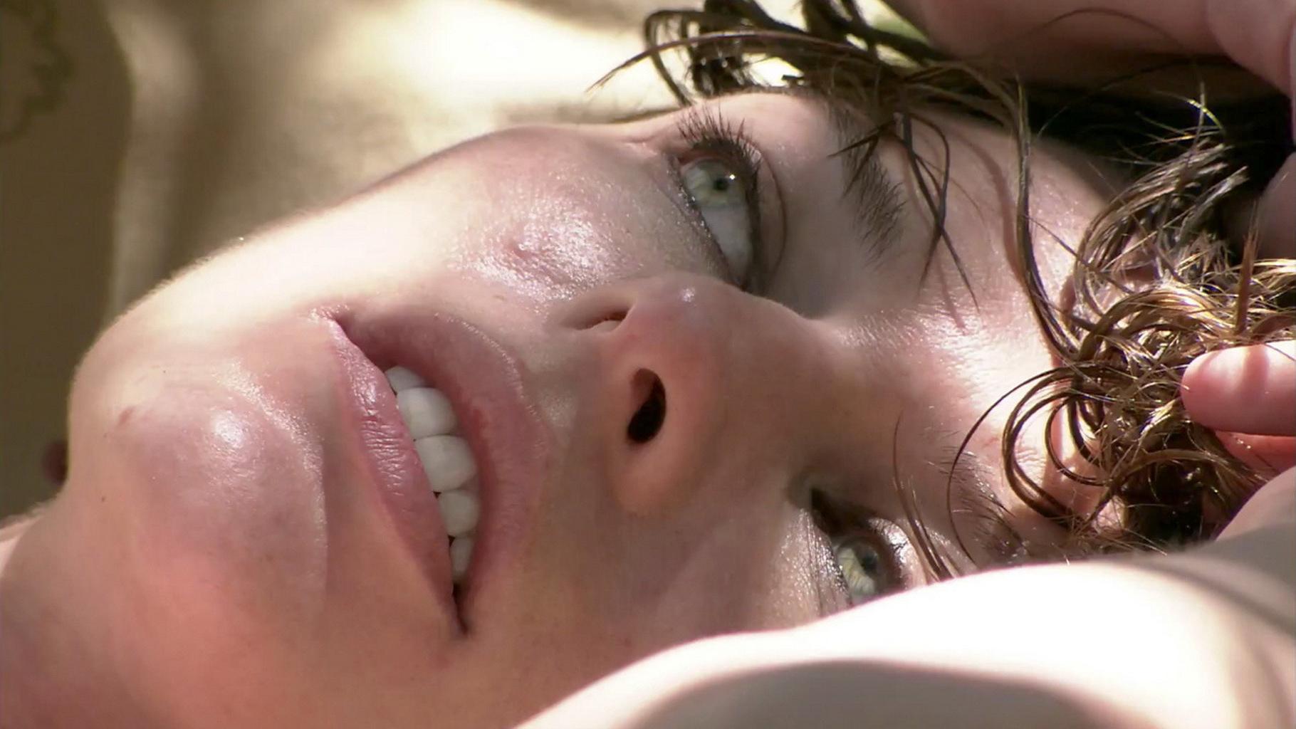 10P Beautiful Milla Jovovich showing off her boobs in topless and some c-thru underw