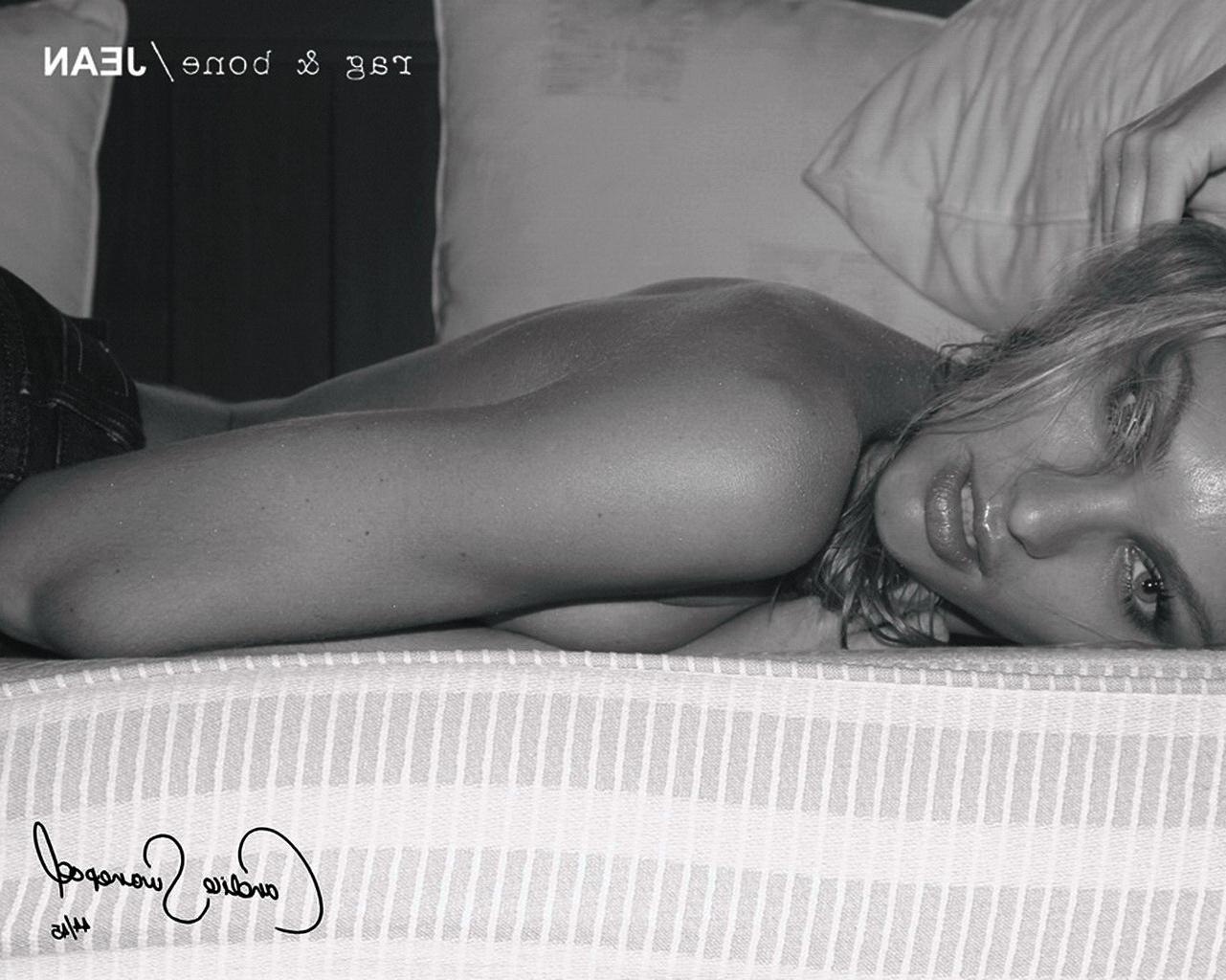 16P Candice Swanepoel topless but hiding her boobs for Rag  Bone Fall/Winter 2011 ph