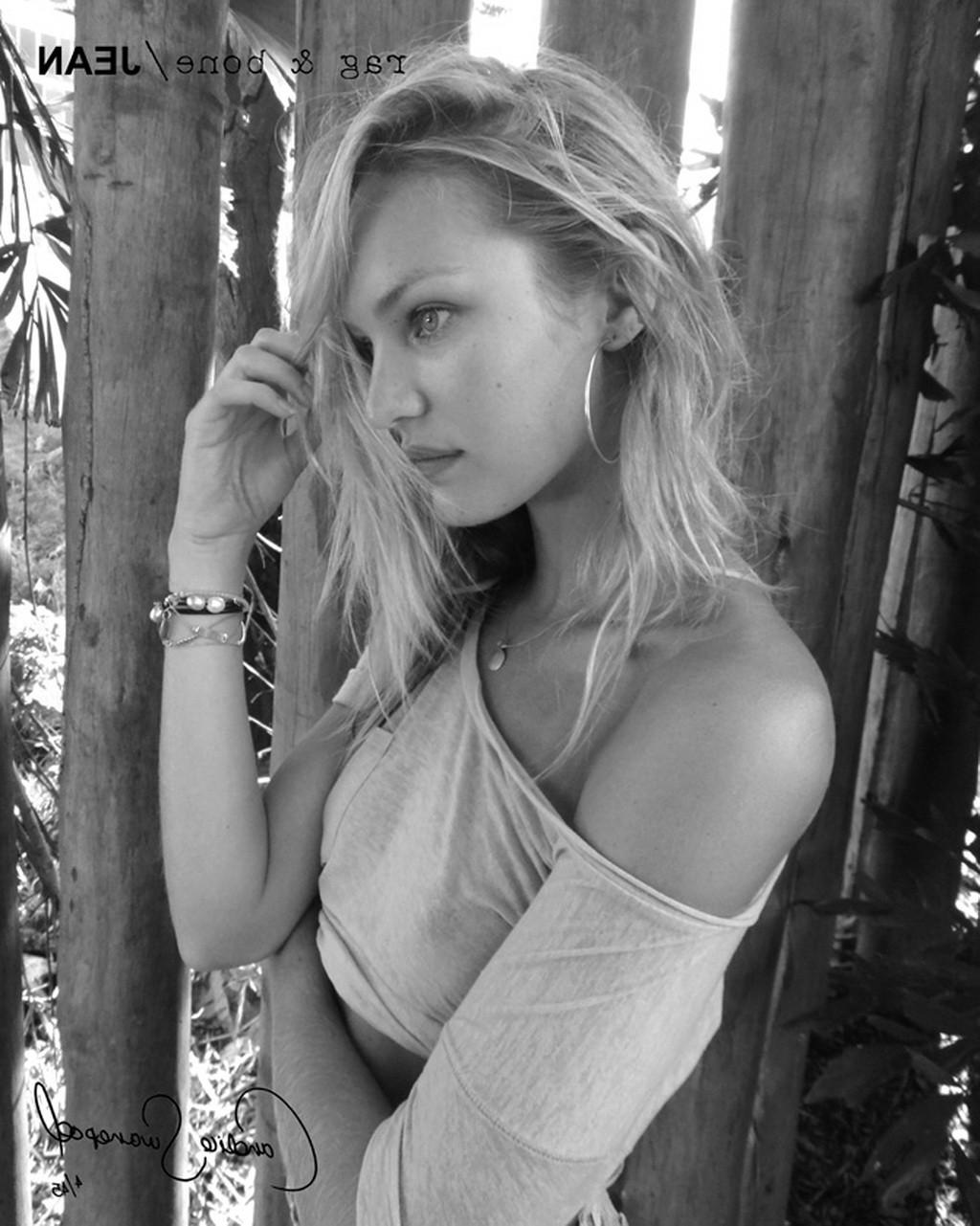 16P Candice Swanepoel topless but hiding her boobs for Rag  Bone Fall/Winter 2011 ph