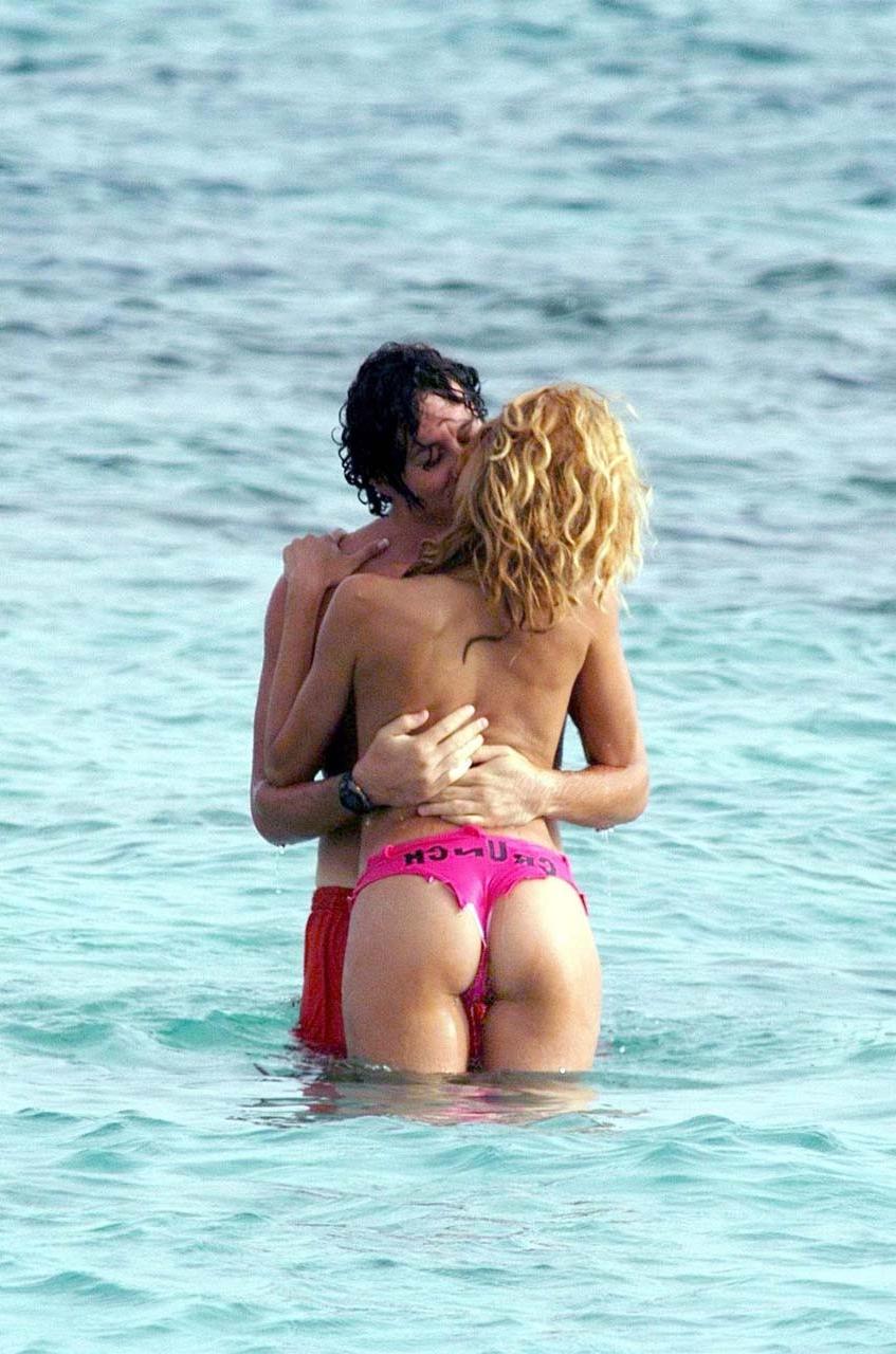 16P Adriana Volpe exposing her nice big breast topless sunbath on beach
