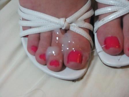 11P Wife's feet in white heels