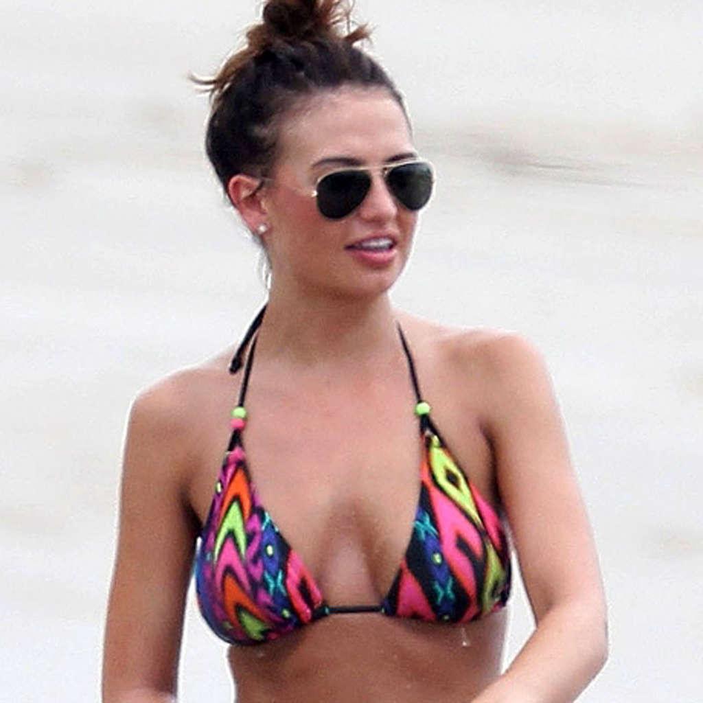 16P Audrina Patridge looking sexy in bikini on beach and topless