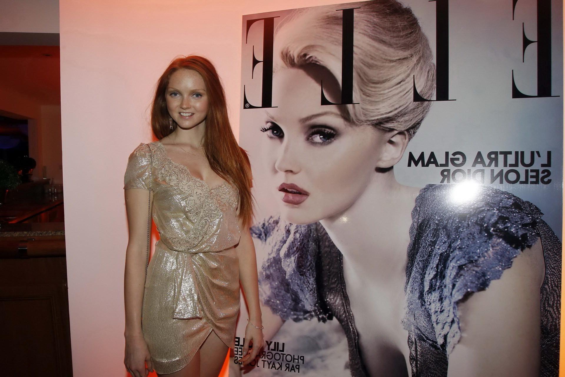 16P Lily Cole leggy in a nasty short dress at Dior Dinner Cocktail Reception in Cann