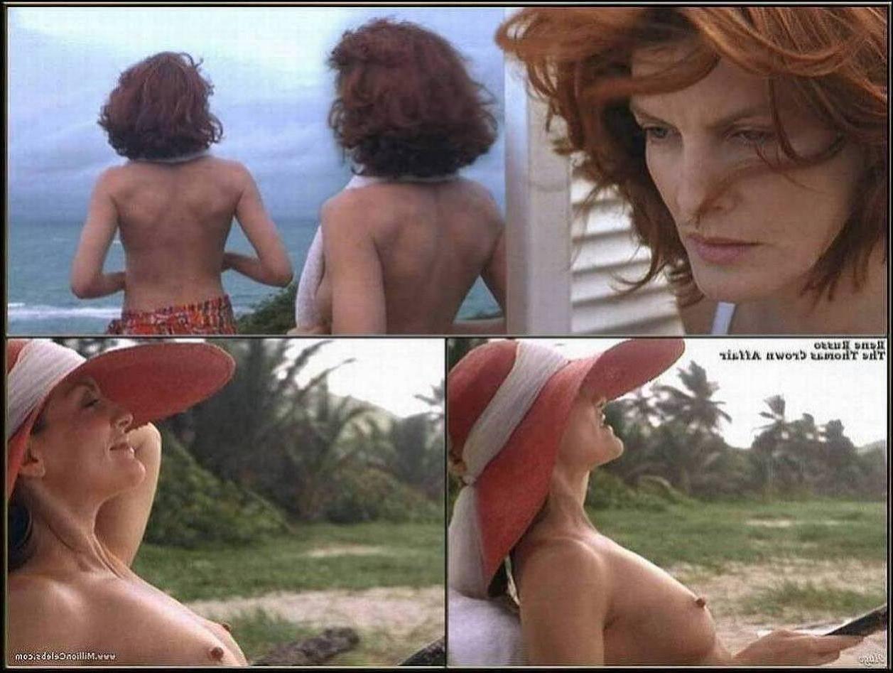 15P veteran redheaded actress Rene Russo suns topless