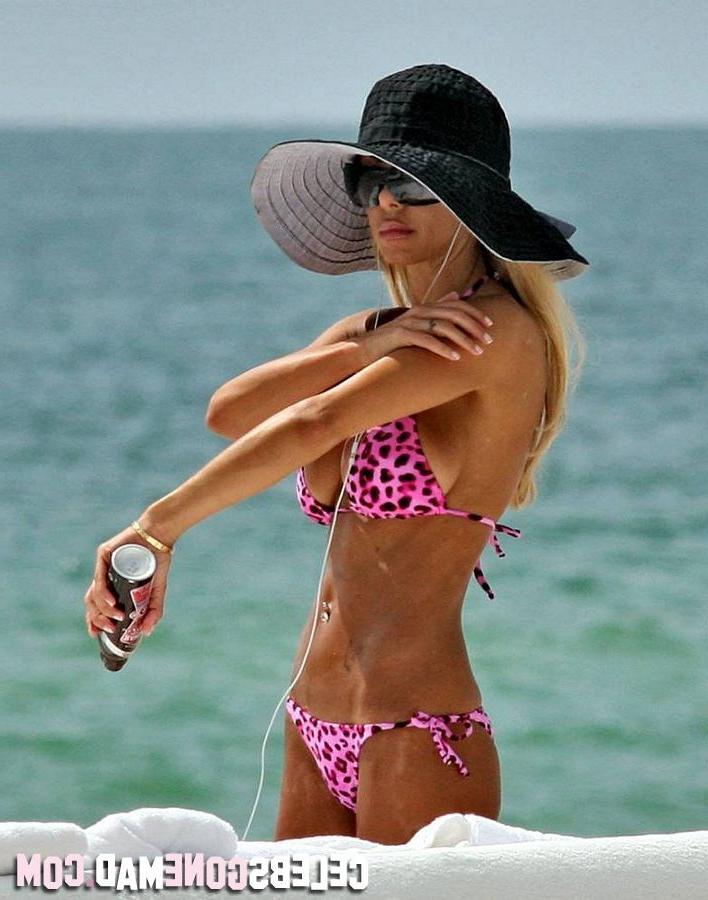 15P Shauna Sand exposing her juggs in hot bikini at the beach