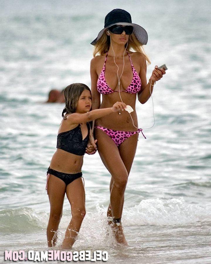 15P Shauna Sand exposing her juggs in hot bikini at the beach