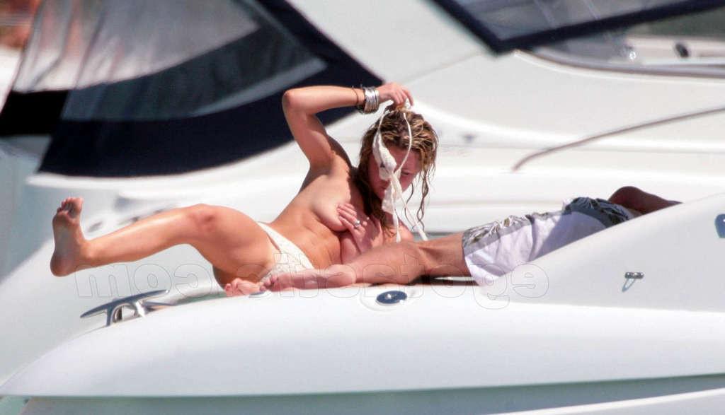 16P Abigail Clancy enjoying on pool in topless and showing sexy body in bikini