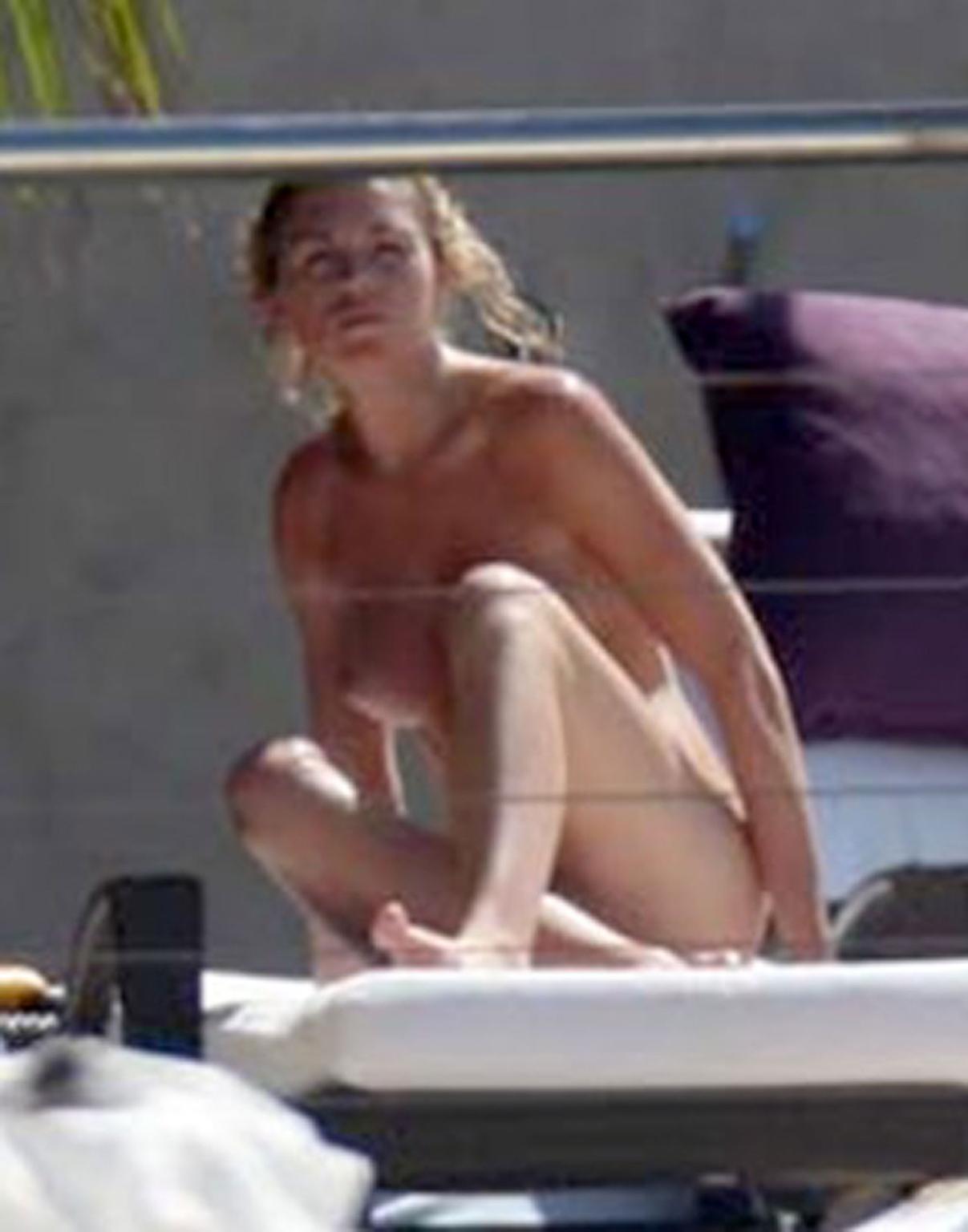 16P Abigail Clancy enjoying on pool in topless and showing sexy body in bikini