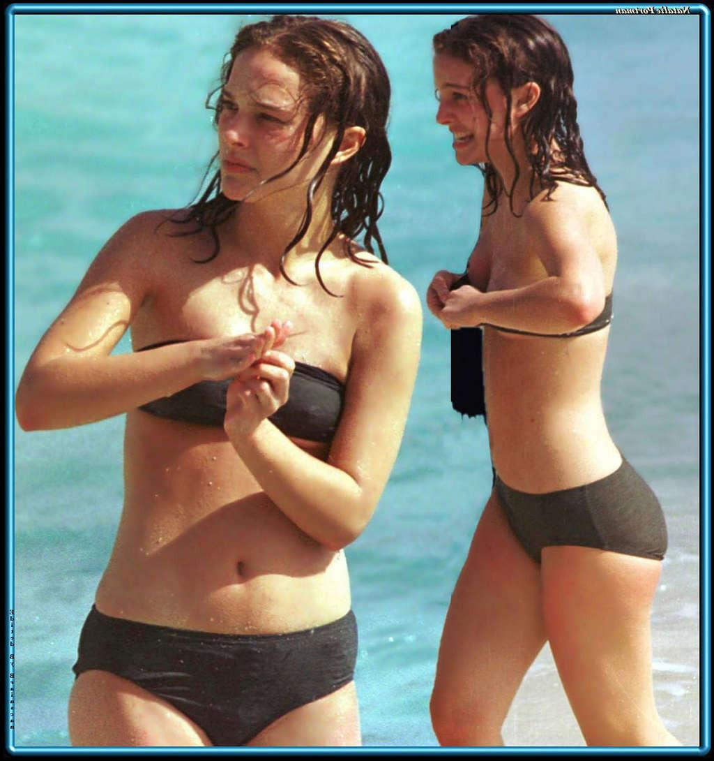 16P Natalie Portman showing her body in topless on beach